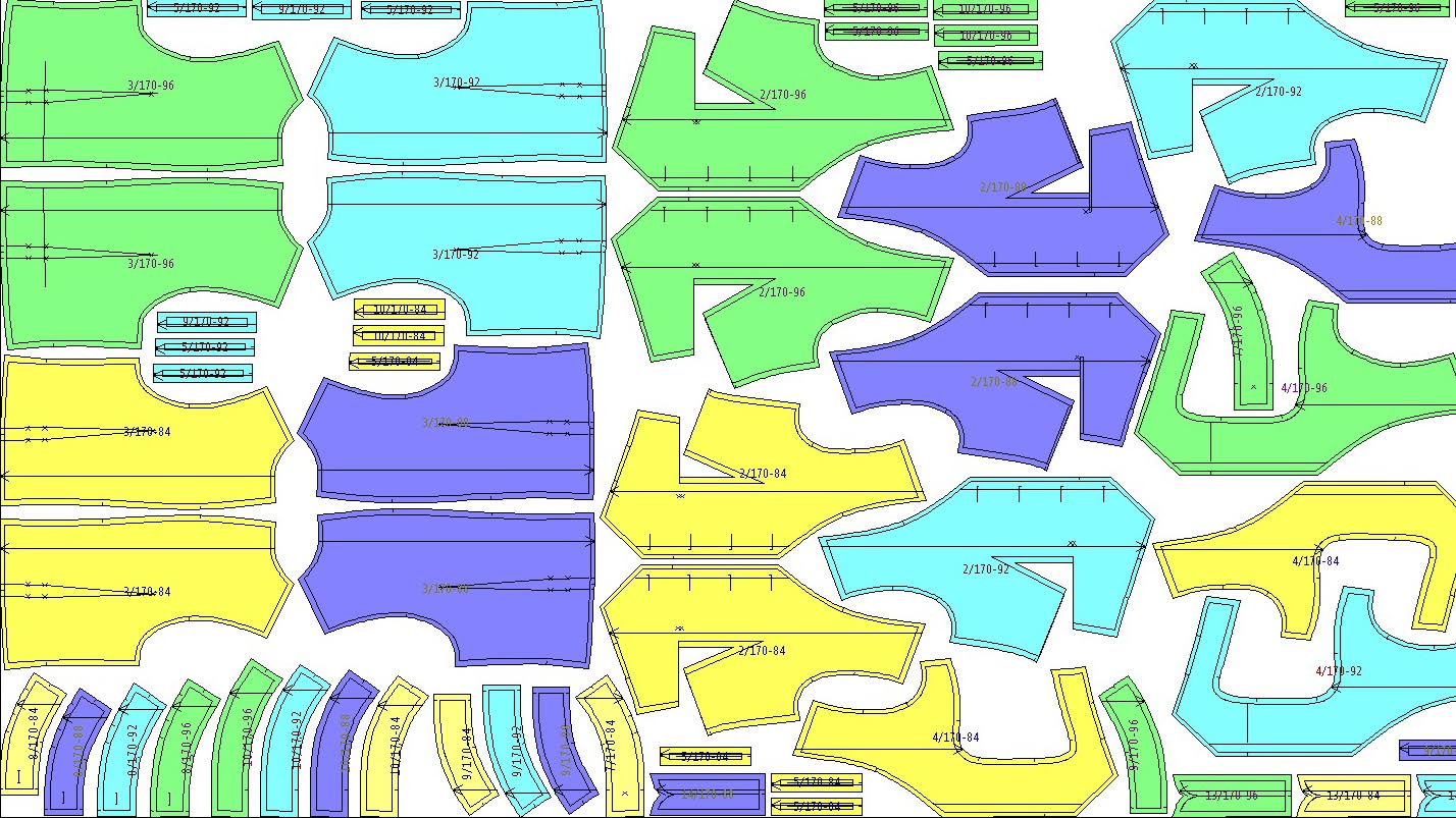 Рациональные раскладки лекал